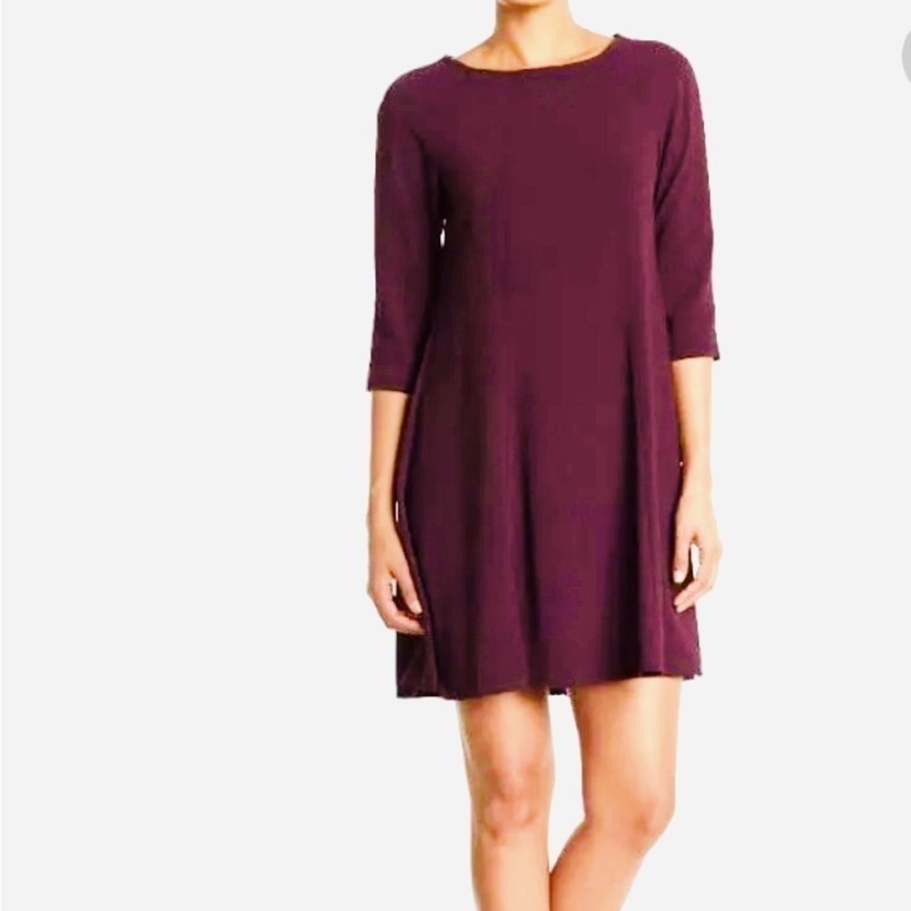 Gabby Skye burgundy 3/4 sleeve tunic like dress